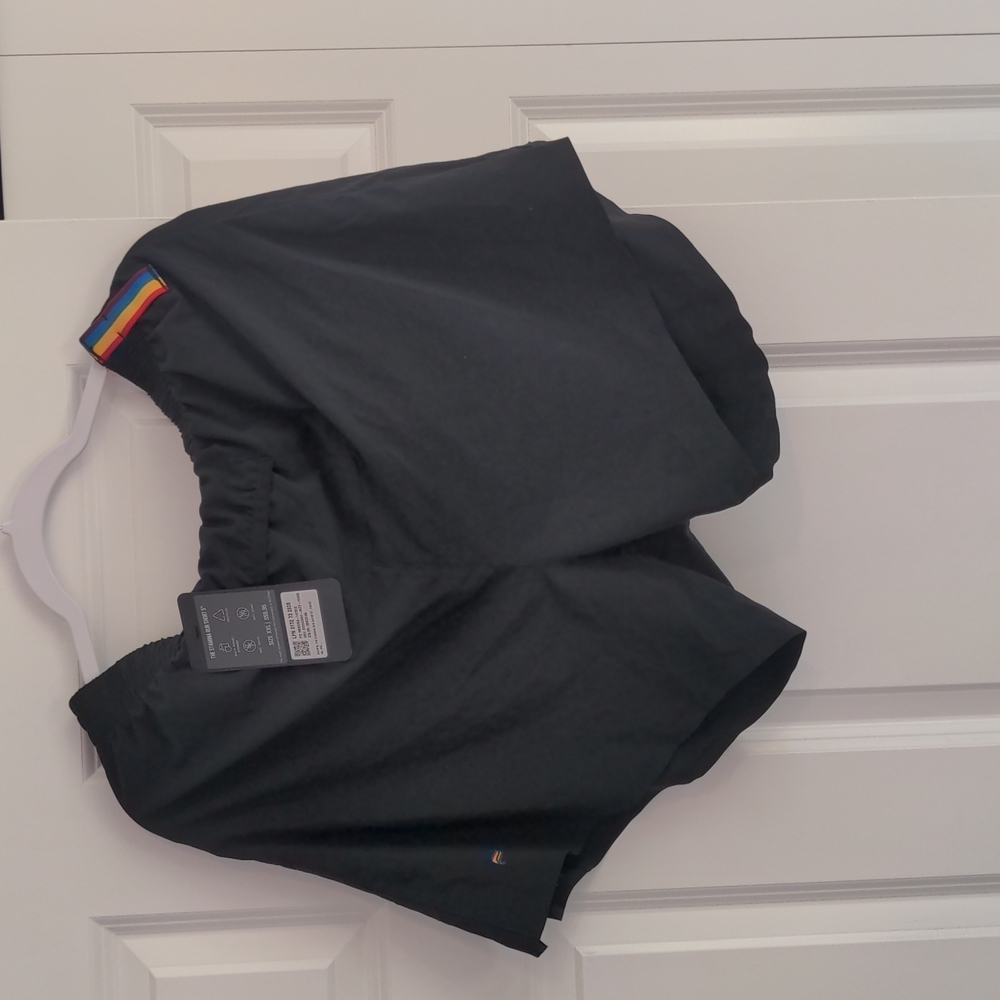 Fabletics Pride Black Rainbow 5" Stamina Run Shorts XXL